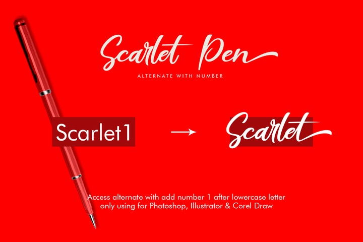 Пример шрифта Scarlet Pen Regular